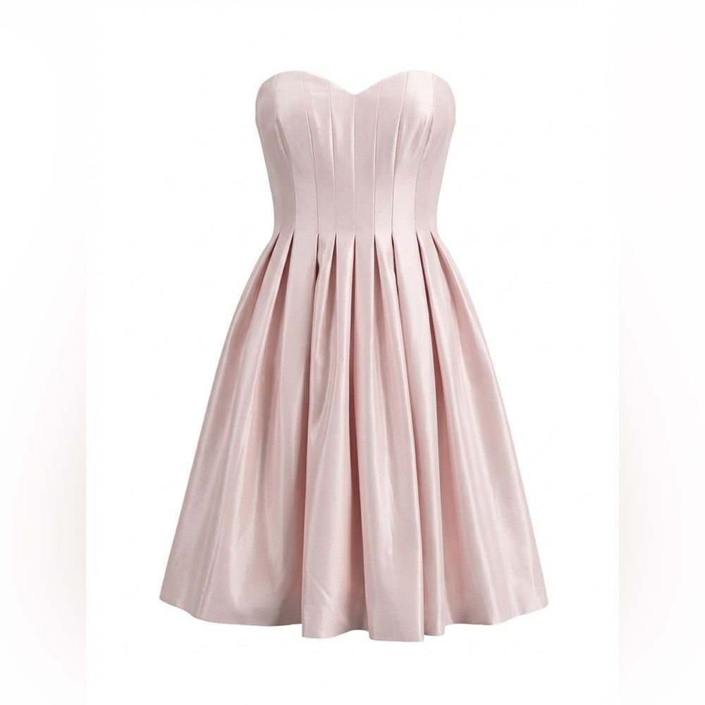 JCREW WOMENS MARLIE STRAPLESS BRIDESMAID DRESS PINK SIZE 4